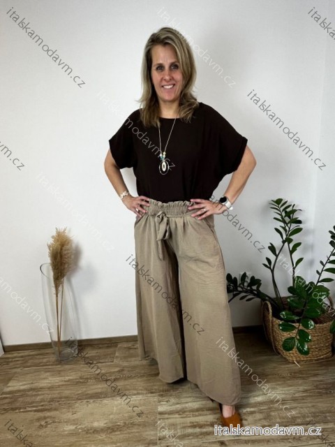 Nohavice letné dlhé dámske LUCY (40/42/44 ONE SIZE) TALIANSKA MÓDA FOS26FWS-2554/DUR