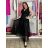Šaty dlhé spoločenské tylové bez rukávov dámske BEATRICE (S/M/L ONE SIZE) TALIANSKA MÓDA IMWKH266086/DUR S/M/L čierna