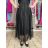 Šaty dlhé spoločenské tylové bez rukávov dámske BEATRICE (S/M/L ONE SIZE) TALIANSKA MÓDA IMWKH266086/DUR S/M/L čierna