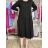 Šaty dlouhé volnočasové dlouhý rukáv dámské (S/M/L/XL ONE SIZE) ITALSKÁ MÓDA IM42600132/DUR M/L Černá