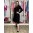 Šaty dlouhé volnočasové dlouhý rukáv dámské (S/M/L/XL ONE SIZE) ITALSKÁ MÓDA IM42600132/DUR M/L Černá