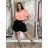 Kraťasy lněné dámské JINDRA (S/M/L ONE SIZE) ITALSKÁ MÓDA IMWEC260066/DUR S/M/L tmavě modrá