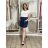 Kraťasy lněné dámské JINDRA (S/M/L ONE SIZE) ITALSKÁ MÓDA IMWEC260066/DUR S/M/L tmavě modrá