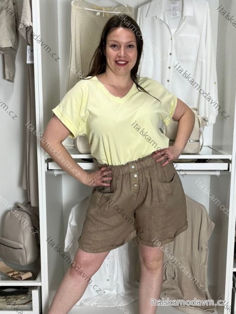 Tričko krátký rukáv dámské EMILIA (38/40/42/44 ONE SIZE) ITALSKÁ MÓDA IMWEC261707/DUR