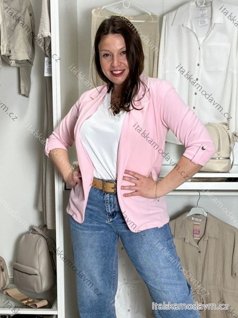 Sako elegantní 3/4 dlouhý rukáv dámské SIMONA (S/M/L ONE SIZE) ITALSKÁ MÓDA IMD26010