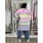Cardigan pletený dlouhý rukáv dámský nadrozměr (54/56/58 ONE SIZE) ITALSKÁ MÓDA IM42612/DUR 54/56/58 fialová