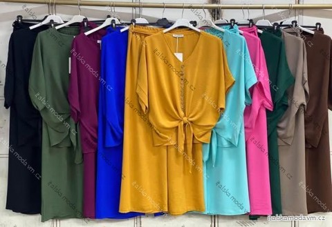 Súprava letné tričko krátky rukáv a nohavice dámske (S/M/L ONE SIZE) TALIANSKA MÓDA IMC26191