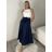 Sukně dlouhá s páskem  dámská MONA (S/M/L ONE SIZE) ITALSKÁ MÓDA IMM25M12361/DUR S/M/L Černá