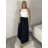 Sukně dlouhá s páskem  dámská MONA (S/M/L ONE SIZE) ITALSKÁ MÓDA IMM25M12361/DUR S/M/L Černá