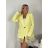 Sako s krajkou dlouhý rukáv dámské (S/M/L ONE SIZE) ITALSKÁ MÓDA IMPVN26251175/DUR S/M/L žlutá