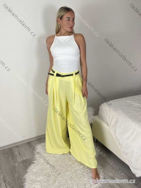 Nohavice elegantní dlhé s páskem dámske MISEL(S/M/L ONE SIZE) TALIANSKA MÓDA 	 IMPVN262465/DUR