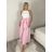 Sukňa dlhá s páskem  dámska ROMANA (S/M/L ONE SIZE) TALIANSKA MÓDA IMPDY2623403/DUR S/M/L žlutá