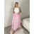 Sukňa dlhá s páskem  dámska ROMANA (S/M/L ONE SIZE) TALIANSKA MÓDA IMPDY2623403/DUR S/M/L žlutá