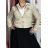 Bunda riflová jeans dámska MOON (L-4XL) MOON GIRL MOG26GYD2608P/DUR béžová 3XL