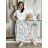 Sukně dlouhá s květinami dámská (S/M/L ONE SIZE) ITALSKÁ MÓDA IMD26002326/DUR S/M/L modrá