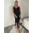 Šaty elegantní s krajkou na ramínka dámské (S/M/L) ITALSKÁ MÓDA IMPLP2678380095/DUR S/M/L Černá