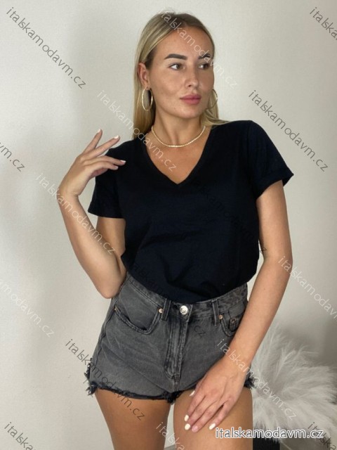 Tričko krátký rukáv dámské (S/M/L ONE SIZE) ITALSKÁ MÓDA IMPTI26NG3282/DUR