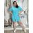 Šaty košilové letní puntíkaté 3/4 rukáv dámské (S/M/L/XL ONE SIZE) ITALSKÁ MÓDA IMM26M24081/DUR S/M/L béžová