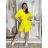 Šaty košilové letní puntíkaté 3/4 rukáv dámské (S/M/L/XL ONE SIZE) ITALSKÁ MÓDA IMM26M24081/DUR S/M/L béžová