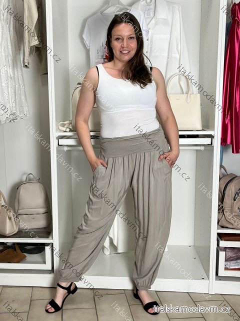 Kalhoty aladinky letní dámské (S/M/L ONE SIZE) ITALSKÁ MÓDA IM426181
