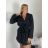Kabátek slabý s páskem dlouhý rukáv dámský (S/M/L ONE SIZE) ITALSKÁ MÓDA IMPBN2691100/DUR S/M/L světle modrá