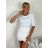 Tričko s 3/4 rukávom dámske (S/M/L ONE SIZE) TALIANSKÁ MÓDA IM5260003/DUR S/M/L biela