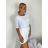 Tričko s 3/4 rukávom dámske (S/M/L ONE SIZE) TALIANSKÁ MÓDA IM5260003/DUR S/M/L biela