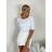 Tričko s 3/4 rukávom dámske (S/M/L ONE SIZE) TALIANSKÁ MÓDA IM5260003/DUR S/M/L biela