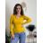 Svetr úpletový dlouhý rukáv dámský (S/M ONE SIZE) ITALSKA MODA IMM255800