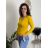 Svetr úpletový dlouhý rukáv dámský (S/M ONE SIZE) ITALSKA MODA IMM255800