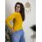 Svetr úpletový dlouhý rukáv dámský (S/M ONE SIZE) ITALSKA MODA IMM255800