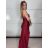 Šaty elegantní společenské dlouhé na ramínka dámské STELA (S/M ONE SIZE) ITALSKÁ MÓDA IM3260001