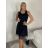 Šaty společenské elegantné letné s čipkou krátké bez rukávu dámske KATY (S/M/L ONE SIZE) TALIANSKA MÓDA IM9260001