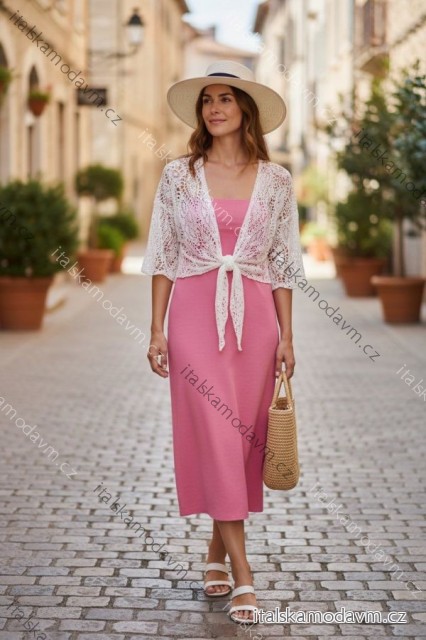 Cardigan letní dlhý rukáv dámsky (S/M/L ONE SIZE) TALIANSKA MÓDA IMD26096