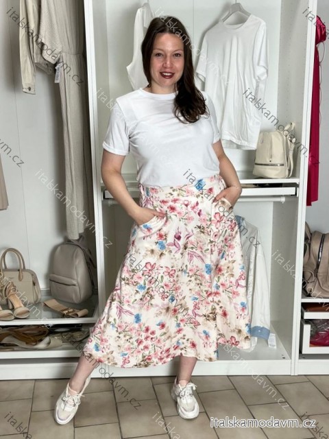 Sukňa dlhá s květinami dámska (S / M / L ONE SIZE) TALIANSKÁ MÓDA IMD26002326