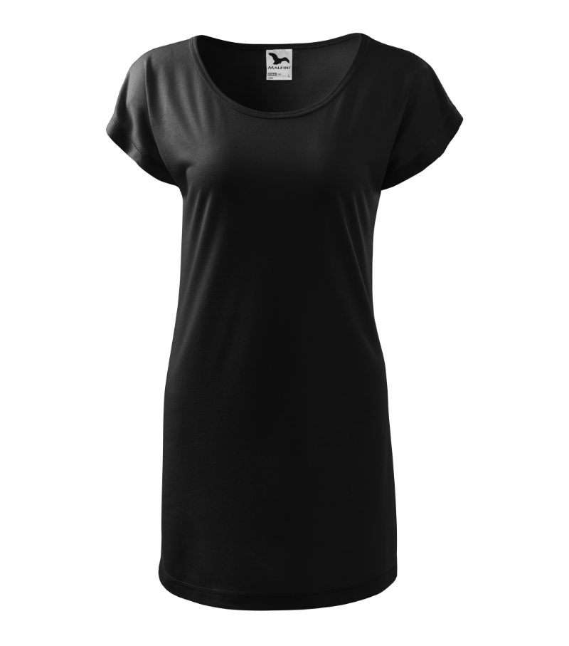 Šaty letní krátký rukáv dámské nadrozměr LOVE (XS-2XL) ADR26123 čierna XL