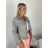 Bunda riflová dlhý rukáv dámska (S/M/L ONE SIZE) TALIANSKA MÓDA IMPOZ2616590/DUR S/M/L hnedá