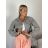 Bunda riflová dlhý rukáv dámska (S/M/L ONE SIZE) TALIANSKA MÓDA IMPOZ2616590/DUR S/M/L hnedá