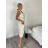 Šaty dlhé košeľové rukávu dámske (S/M/L ONE SIZE) TALIANSKA MÓDA IMM2612764/DUR S/M/L čierna