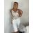Kraťasy elegantní s páskem dámské FAIRA  (S/M/L ONE SIZE) ITALSKÁ MÓDA IMD26000456/DUR S/M/L bílá