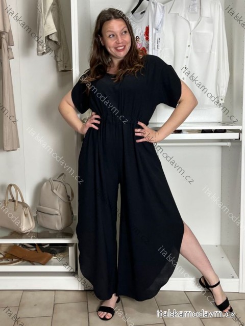 Overal letný krátky rukáv dámsky (S/M/L ONE SIZE) TALIANSKA MÓDA IMD26047/DUR