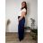 Kalhoty dlouhé letní dámské nadrozměr DANIELLA (52/54/56 ONE SIZE) ITALSKÁ MÓDA IM425DANIELLA