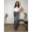 Kalhoty dlouhé letní dámské nadrozměr DANIELLA (52/54/56 ONE SIZE) ITALSKÁ MÓDA IM425DANIELLA