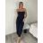 Šaty dlouhé elegantní na ramínka dámské SARA (S/M/L ONE SIZE) ITALSKÁ MÓDA IMPKM266804/DUR S/M/L Černá