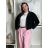 Bunda oversize dlhý rukáv dámska KAILA (S/M/L/XL ONE SIZE) TALIANSKA MÓDA IMC26081/DUR S/M/L tmavo ružová