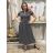 Šaty dlhé letné krátky rukáv dámske (VESNA S/M/L ONE SIZE) TALIANSKA MóDA IM3251111-6/DUR S/M/L tmavo modrá