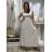 Šaty  letní bez rukávu dámské Bella (S/M/L ONE SIZE) ITALSKÁ MÓDA IMSM25BELLA/DR S/M/L mintová světlá