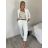 Nohavice elegantní s opaskom dámske Kaya (S/M/L ONE SIZE) TALIANSKA MÓDA IMD26000457/DUR S/M/L tmavo hnedá