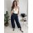 Nohavice dlhé elegantní dámske JITKA (S/M/L ONE SIZE) TALIANSKA MÓDA IM426070/DU tmavě hnědá S/M/L