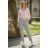 Nohavice elegantní s opaskom dámske Kaya (S/M/L ONE SIZE) TALIANSKA MÓDA IMD26000457/DUR S/M/L tmavo hnedá